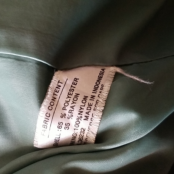 J Gallery Green Women's Trench Coat Size:14 - Picture 10 of 11